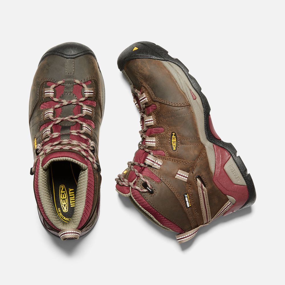 Keen Laarzen Dames Bruin - Detroit Xt Waterproof (Steel Toe) - 28594-DRUF